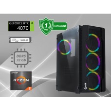Игровой компьютер AMD Ryzen 5 7500F / 32GB / 1000Gb SSD / RTX 4070 12Gb/750W