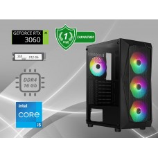 Игровой компьютер Intel Core i5-12400F / 16GB / 512Gb SSD / RTX 3060 12Gb/700W