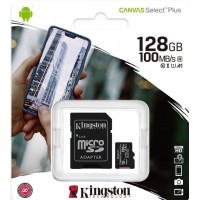 Карта памяти Kingston Canvas Select Plus microSDXC 128GB SDCS2/128GB (с адаптером)