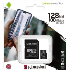 Карта памяти Kingston Canvas Select Plus microSDXC 128GB SDCS2/128GB (с адаптером)