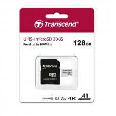 Карта памяти Micro SD 300s 128GB UHS-1 Transcend 